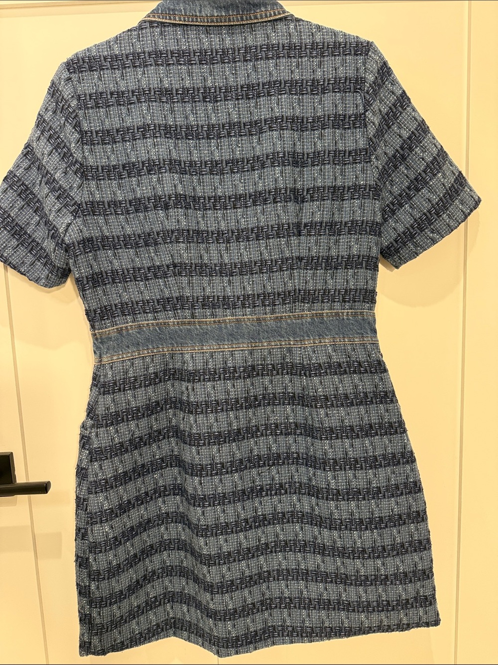 Jason Wu Blue Tweed Zip-Front Mini Dress - Picture 5 of 7